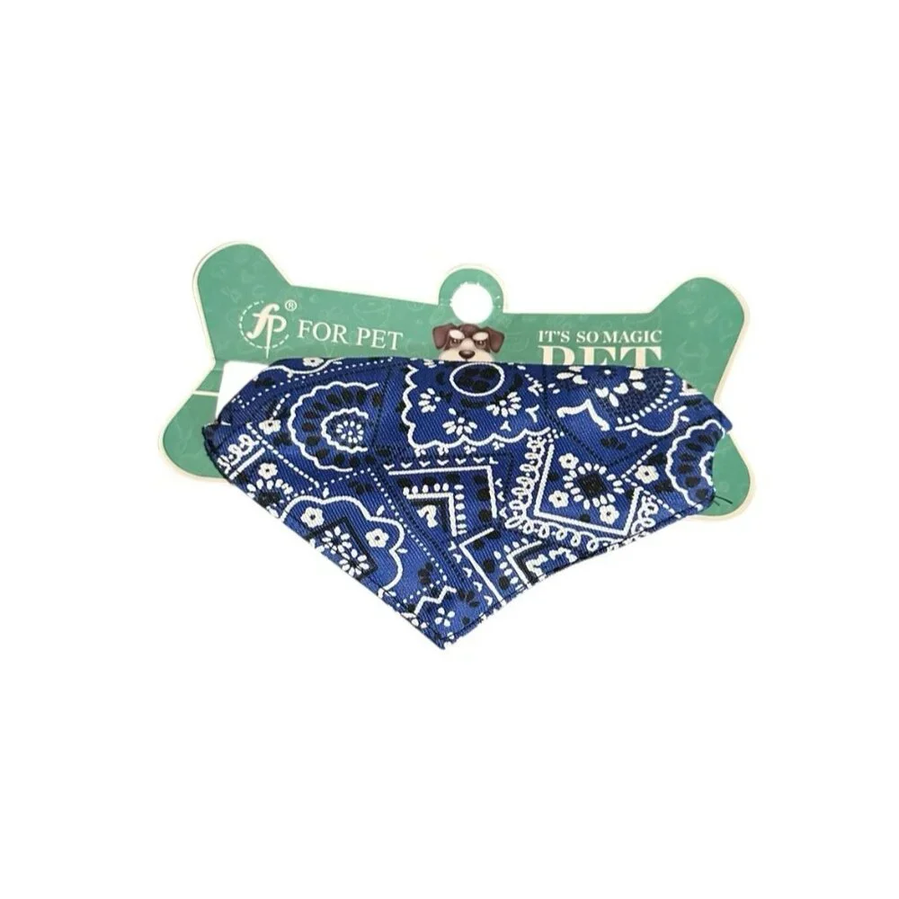 NEW small dog collar‎ with bandana blue